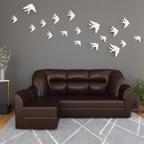 WESTIDO Leatherette 4 Seater – Sofa (Finish Color – Brown, DIY(Do-It-Yourself)) | 1 Year Warranty