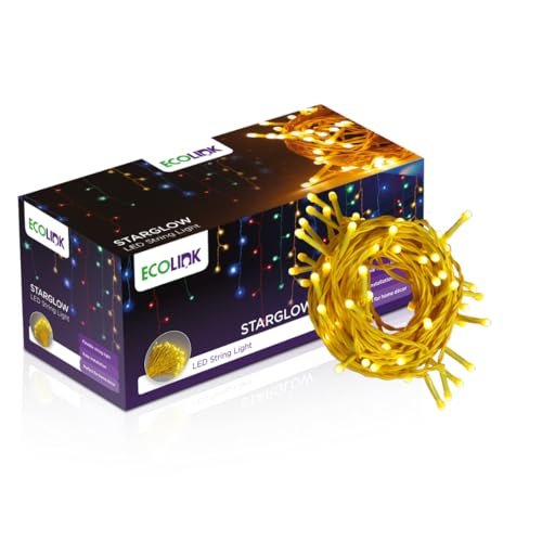 EcoLink StarGlow 9 Meter 48 LED Diwali String Light | Decorative LED String Light for Home Decoration | Plug & Play Ladi Light for Indoor & Outdoor Decorations | Warm White, Pack of 1