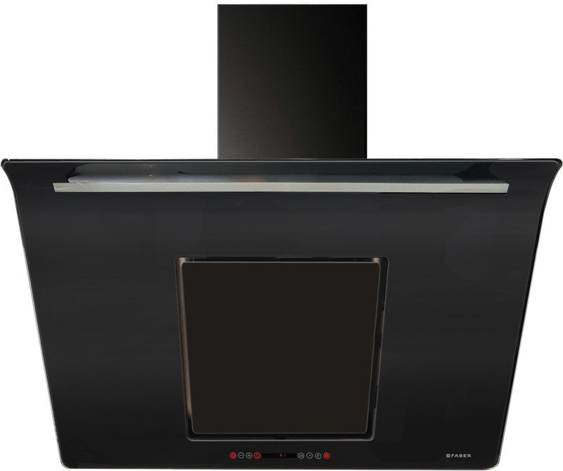 FABER Hood Curvy Plus BK TC LTW 60 (110.0393.697) 1000 CMH 60 cm Chimney(Wall Mounted, Black)