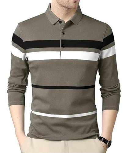 Noble Monk Men’s Regular Fit Polo T Shirt |Full Sleeves |Collar Tshirts | Casual T-Shirt for Men