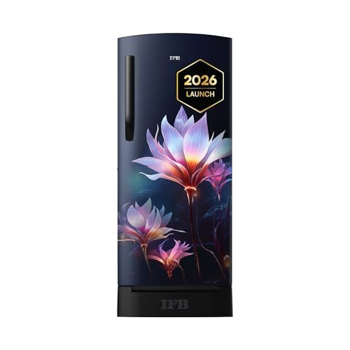 IFB 187L 4 Star Advanced Inverter Direct-Cool Single Door Refrigerator with 30 Hrs Cooling Retention, Big Vegetable Box, 4 Year Super Warranty & Base Stand (2026, IFBDC-213DYBPED,Paradise Dream Blue)