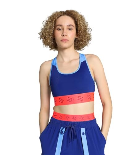 Puma Womens Stewie Dawn Sports Bra, Cobalt Glaze, XL (62555701)