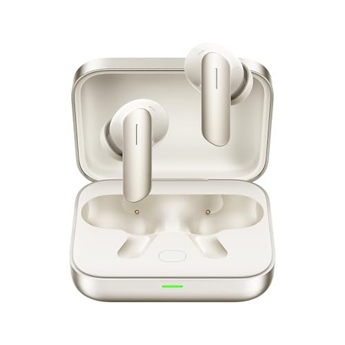 realme Buds Air 7,12.4mm Dynamic Bass Drivers,52Hrs Playtime,52dB Hybrid ANC,6 Mic ENC,45ms Low Latency,360° Spatial Audio,Hi-Res LHDC,IP55 Dust & Water Resistant,True Wireless TWS BT v5.4(Ivory Gold)