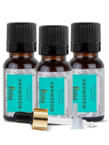 Rey Naturals Pure Rosemary Essential Oil for Hair Growth 15ml x2