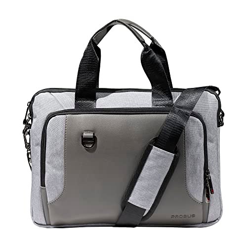 Probus Classic Slim Business Professional Travel and Commuter Bag for 13″ to 14″ Laptop | Grey