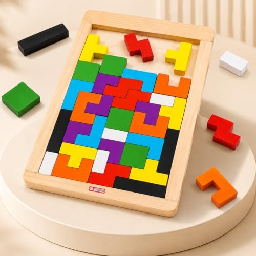 Storio Toys Wooden Russian Blocks Puzzles for Kids Adults, Wood Intelligence Puzzle for Ages 3-8,Wooden Puzzles Brain Teasers Toy Educational Gift for 7-10 Years