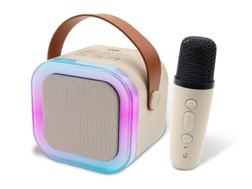 iGear Melody Rechargeable Bluetooth Portable Karaoke Machine for Kids Adults, RGB LED Lights, 1500mAh Battery, Musical Toys for Boys, Girls and Adults