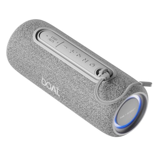 boAt Stone 350 Pro Plus 16W Signature Sound, Up to 8 Hours Playtime, IPX5 Resistance, Type-C Charging, TWS for 2X Power, Built-in Mic, Voice Assistant Wireless Bluetooth Speaker (Titanium Grey)