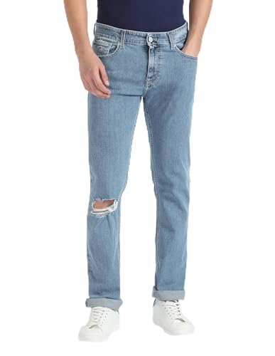 Tommy Hilfiger Men’s Straight Fit Jeans,Denim Light,36