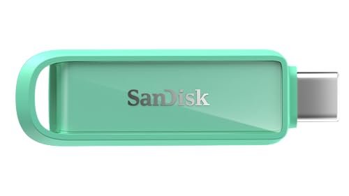 SanDisk Phone Drive with USB-C, 512GB, Upto 150 MB/s, Seafoam Green, 2Y Warranty, Automatic Backup Using SMZ, Works with iPhone 15 & iPhone 16 Series