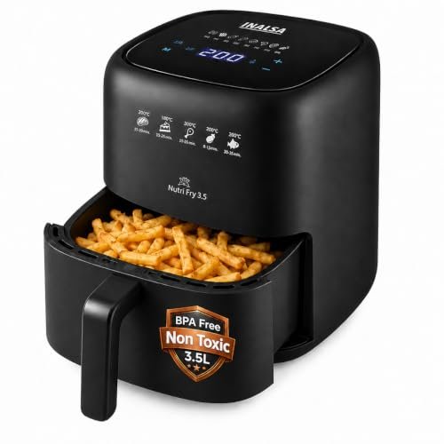 INALSA Air Fryer 3.5L,1400W,Non Toxic, Digital Air Fryer,NutriFry 3.5