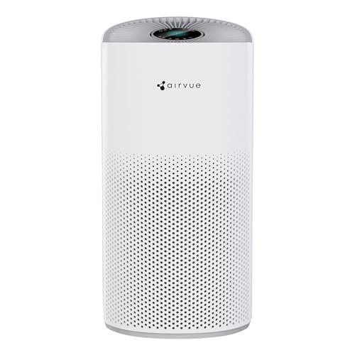 Nippo Airvue L301 4-Stage True HEPA H13 Air Purifier with Nano Organic Filter for Home, Removes 99.97% PM2.5 and Allergens, UV-C Sterilization, AQI Color Indicator, BLDC Motor, 300-350 Sq Ft Coverage