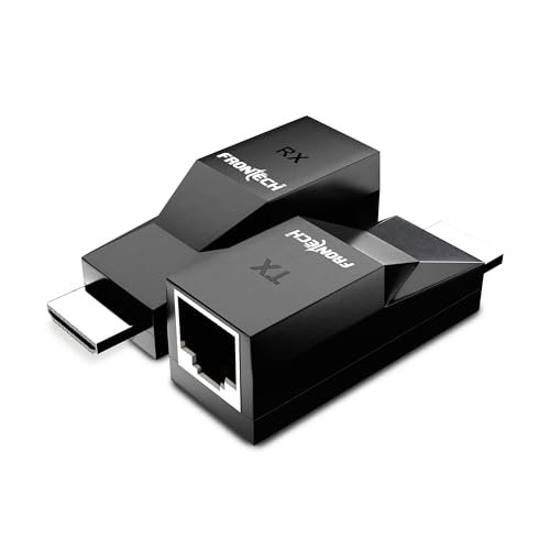 Frontech HDMI Extender 30M | Full HD 1080p@60Hz | HDMI Over Cat5e/Cat6 | Plug & Play | No Power Required | Wide Compatibility | 2 Year Warranty (NC-0080)