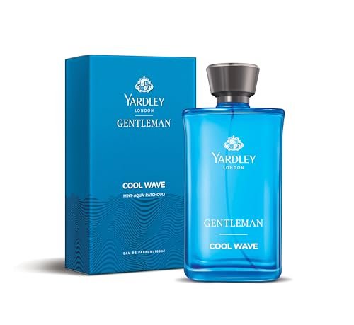 Yardley London Cool Wave | Eau De Parfum | Long Lasting International Perfume for Man | Mint Aqua Patchouli Fragrance | Upto 15% dosage | 100ml EDP| Ideal Gift for Man