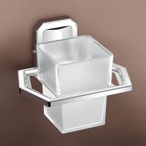 Plantex (Primax) 304 Grade Stainless Stee Tumbler Holder for Bathroom/Tooth Brush Holder/Bathroom Accessories Pack of 1, Cute (Chrome)