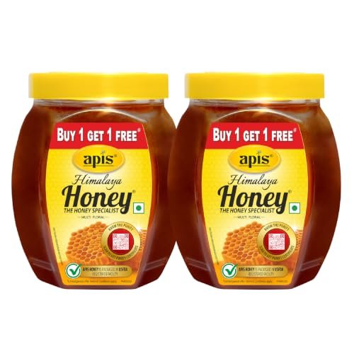 Apis Himalaya Honey, 1kg Each (Buy 1 Get 1 Free)| Pure | No Added Sugar or Adulteration