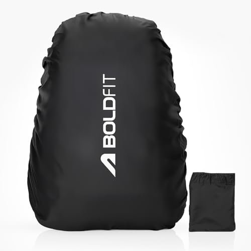 Boldfit Rain Cover for Backpack Travel Essentials Rain Cover for Bag Travel Accessories Bags Water Resistance Dustproof Waterproof for All Bag Sizes Elastic Adjustable for School College Office