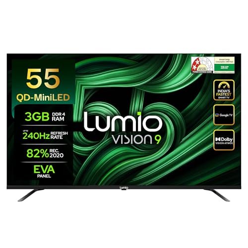 Lumio Vision 9 2026 139cm (55 inches) 4K Ultra HD Smart QD-MiniLED Google TV EPIC3-ADSI