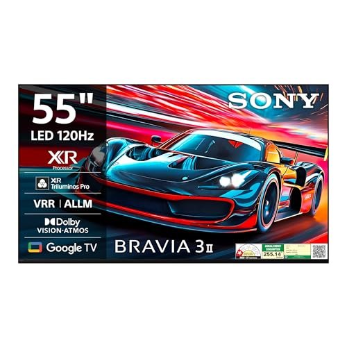 Sony 139 cm (55 inches) BRAVIA 3II Ultra HD Smart LED Google TV K-55XR30M2