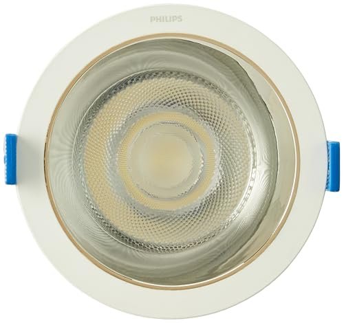 PHILIPS 12 Watt Chrome Reflector LED Ceiling COB Round Spot Light with Focused Beam | Cut Out: 102mm | Cool Day Light, Pack of 1 (Deco Bright)