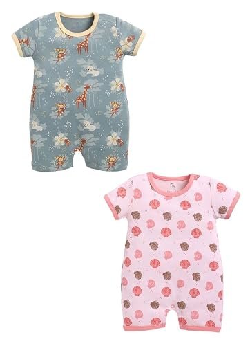 100% Pure Cotton Half Sleeve Regular Fit Regular Romper for Baby Boys| Half Sleeves Baby Romper | Baby Dress | Onesies | Pack of 2