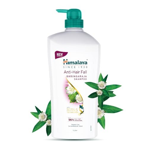 Himalaya Anti-Hair Fall Bhringaraja Shampoo 1 Litre | with Bhringaraja & Natural Proteins | Up to 96% Less Hair Fall | Dermatologically Tested | Paraben Free | For Women & Men