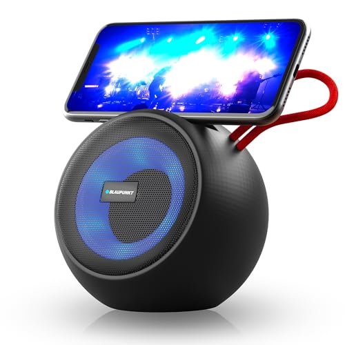 Blaupunkt Live Portable Pocket Friendly Bluetooth Speaker I Deep Bass I Built-in Mobile Stand I TWS Function I Built-in mic for Phone Calls/Work from Home I Outdoor Ready(Black)