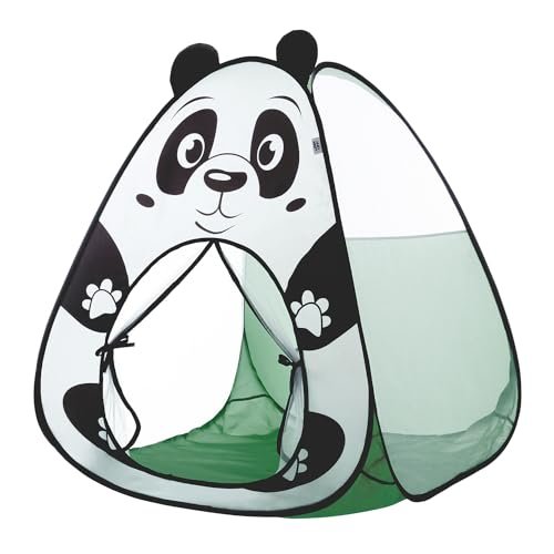 Amazon Brand – Jam & Honey Panda Popup Play Tent for Kids | Foldable Animal Themed Tent House | for Boys and Girls from 1 to 4 Years | Easy to Set Up | Green