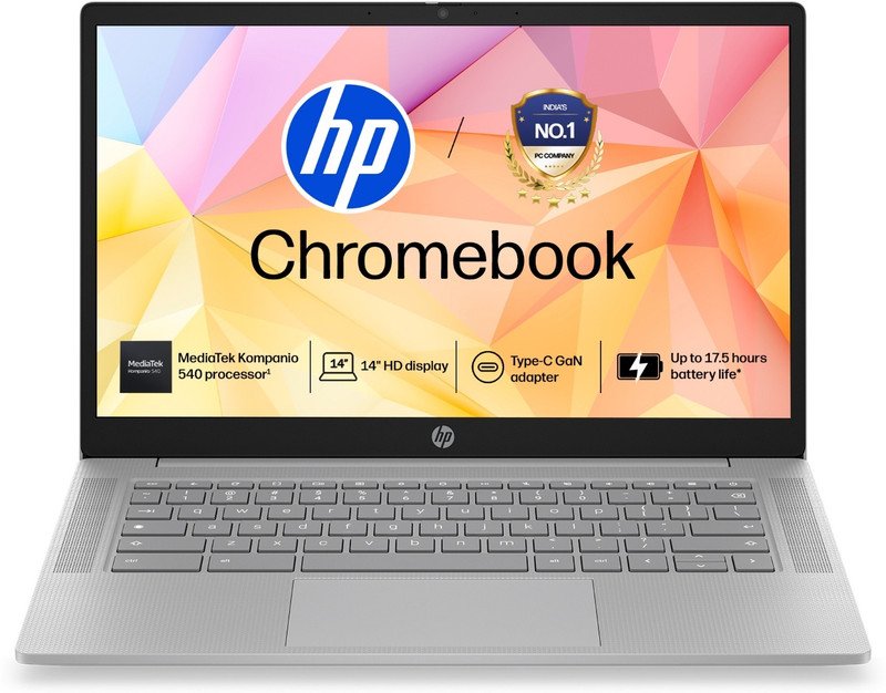 HP Chromebook MediaTek Kompanio 540 – (4 GB/128 GB SSD/Chrome OS) Chromebook 14a-nm0004MU Chromebook(14 inch, Modern Gray, 1.35 kg)