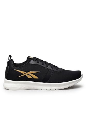 Reebok Men’s Sports Shoe – Energy Runner – Running Shoe – Ideal for Running & Gym, Black/Heritage Gold – 8-UK 9-US