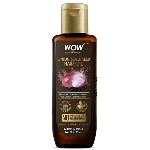 WOW Skin Science Onion Hair Oil for Hair Growth and Hair Fall Control – With Black Seed Oil Extracts – 25ml