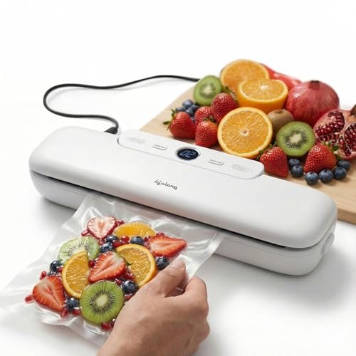 Lifelong Vacuum Sealer Machine for Food Packing with Vacuum Bags | Automatic Seal with Compact Design & Digital Display | Portable Food Sealer, One-Touch Operation, Airtight Storage Preservation