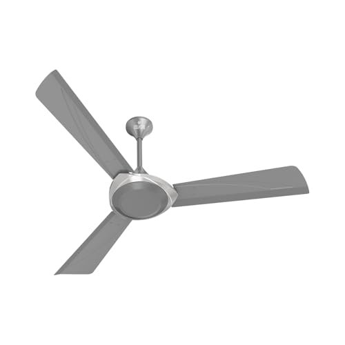 Polycab Superb Neo Star Rated, 1200mm Ceiling Fan For Home | High Speed & Air Delivery | Saves Up To 33% Electricity, Rust-Proof Blades, 52 Watt, 2 years warranty【Cool Grey Silver】