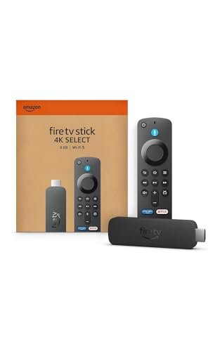 Amazon Fire TV Stick 4K Select (newest model), start streaming in 4K, Alexa voice search, stream lakhs of movies & episodes, free and live TV