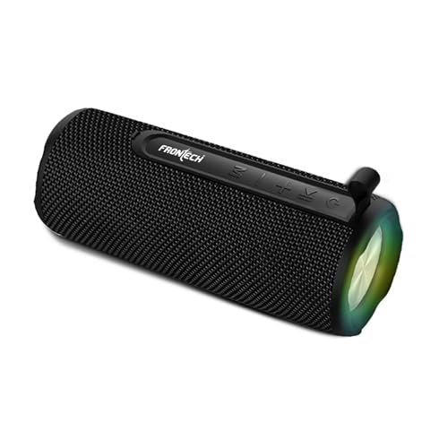 Frontech Multimedia Bluetooth Speaker | 18W Stereo Sound | Dual 52mm Drivers | RGB Lights | TWS Support | FM, USB, TF & AUX | IPX3 Water & Dust Resistant | Type-C | 1800mAh | 1 Year Warranty (SW-0249)