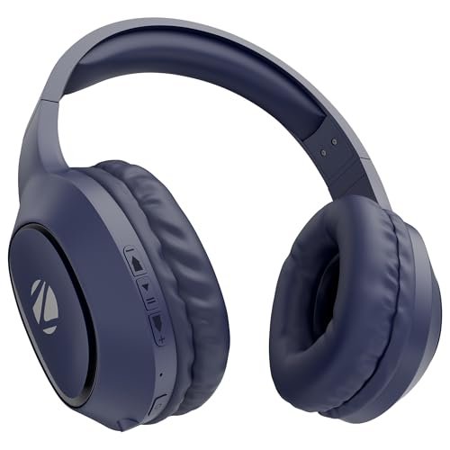 Zebronics Thunder Neo (2026 Upgrade) Wireless Headphone, BT v6.0, True 50hrs Playback, 40mm Driver, ENC, Rapid Charge, Gaming Mode, Dual Pairing, 3 EQ Modes, AUX, Voice Assistant (Blue)