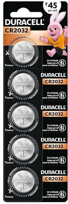DURACELL CR2032 Lithium Coin Long Lasting   Battery(Pack of 5)