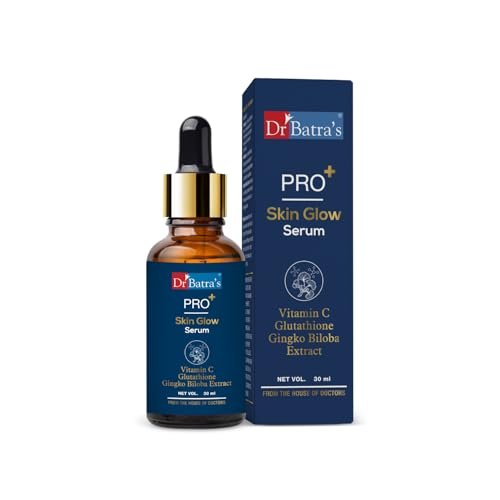 Dr. Batra’s PRO+ Vitamin C Skin Glow Serum 30ml | Clinically Approved Skin Brightening Serum with Glutathione & Ginkgo Biloba | Reduces Dark Spots, Pigmentation, Acne Marks, Dull Skin & Uneven Skin Tone | For All Skin Types
