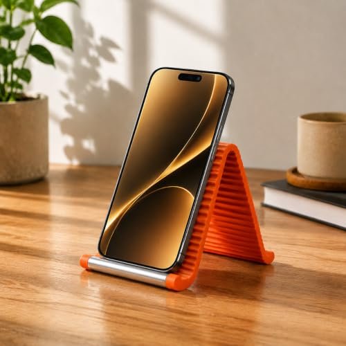 AKSHRESH ENTERPRISE Adjustable Flexible Silicone Phone Stand for Desk, Roll-Up Mobile & Tablet Holder for Video Calls, Reading, Gaming, Home, Office and Travel
