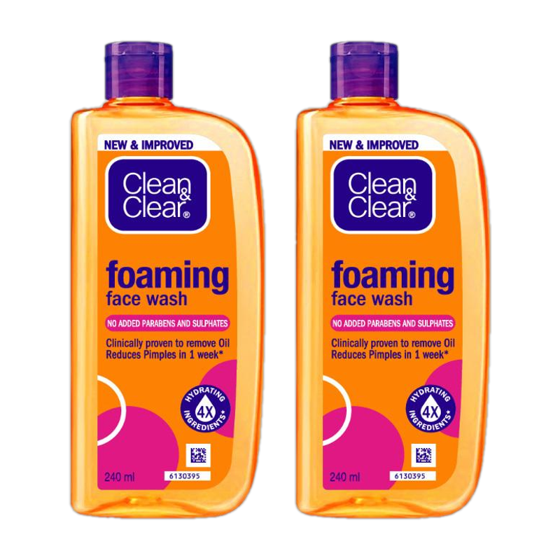 Clean & Clear Foaming 480ml| Clinically proven| Pimple & Acne removal Face Wash(480 ml)