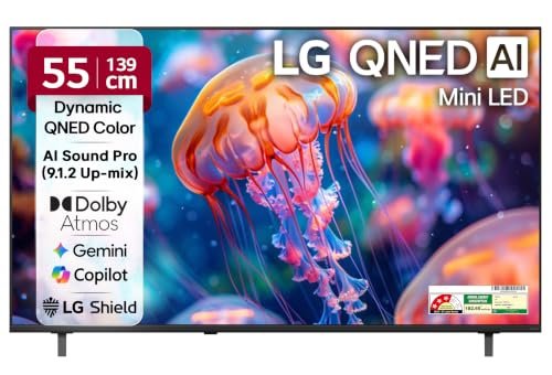 LG 139 cms (55 inches) Q65 AI Series 4K Ultra HD (3840 x 2160) Smart webOS Mini LED TV 55QNED65BLA 2026