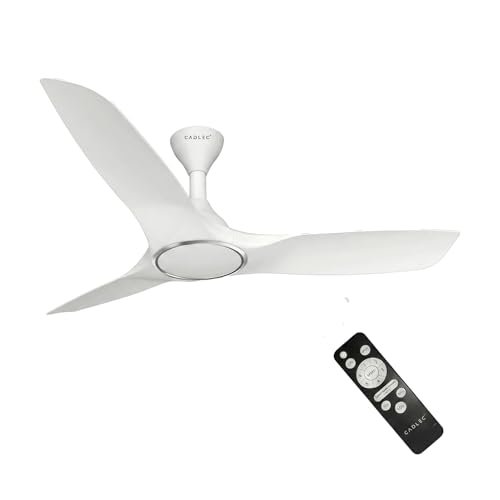 CADLEC ThunderX 1200mm BLDC Ceiling Fan with Remote Control | BEE 5 star Rated Energy Efficient Ceiling Fan | High Air Delivery | 5 Year Warranty (White)