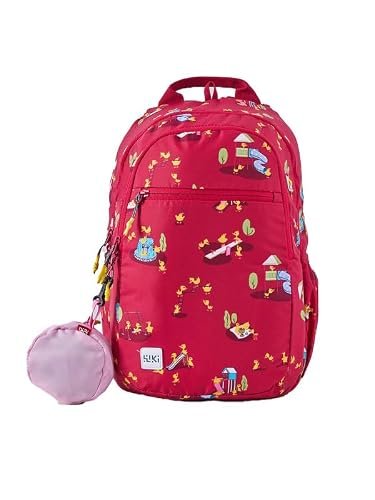 Wiki Stylish Unisex Backpack | Girl 1 Durable & Lightweight backpack for Men & Women | Laptop Backpack for Office, Gym, Travel (21.5 Litre, Red)