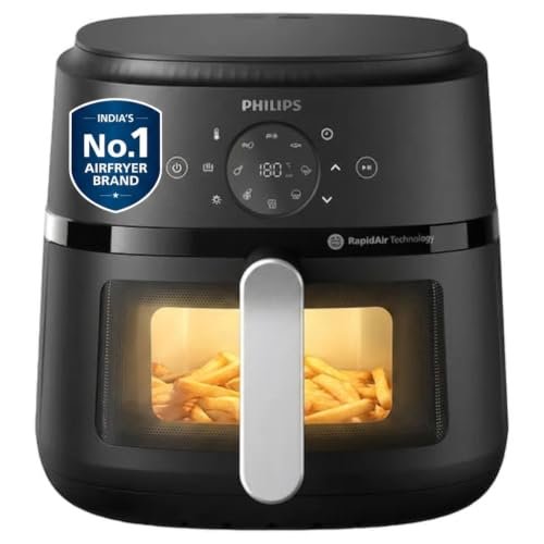 PHILIPS Air Fryer NA231/00 with touch panel, 6.2 Litre, Extra Large