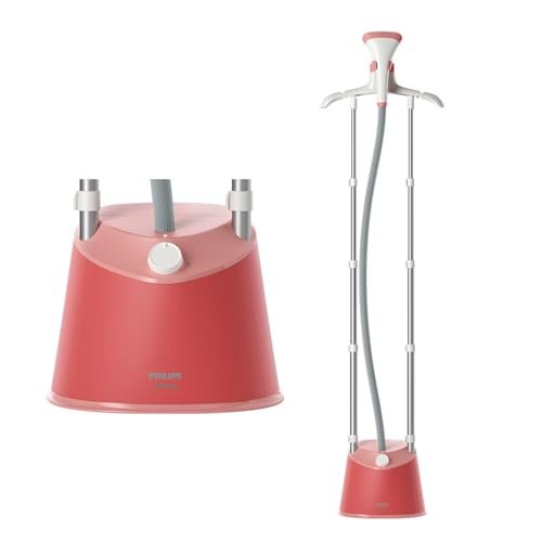 PHILIPS Standing Garment Steamer STE1020/40-1800 Watts, 1.8 Ltr Water Tank, Refresh Woolens with upto 36 gm Steam output, Adjustable Double pole- No Burns Guaranteed from World’s No.1 Ironing Brand