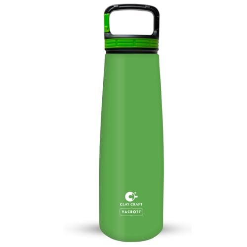 CLAY CRAFT VACBOTT Harriet Swag Double Walled|18 Hours Hot and 24 Hours Cold Water Bottle Vacuum Insulated Flask|Thrmosteel Bottle|1000ML, Water Bottle|BPA-Free|BIS Certified|1Year Limited Warranty