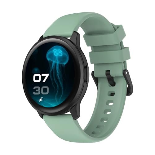 Fastrack Jupiter R3 1.38″ Ultra UV Round Display with Nitro Fast Charging,Single Sync BT Calling, HRM, SPO2, Upto 5 Days Battery Life Smart Watch for Man & Woman – Sage Green
