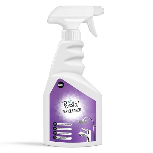 Amazon Brand – Presto! Tap Cleaner | 500 Ml | Limescale & Grime Fighter | For Bathroom, Kitchen, Sink Fitting Taps