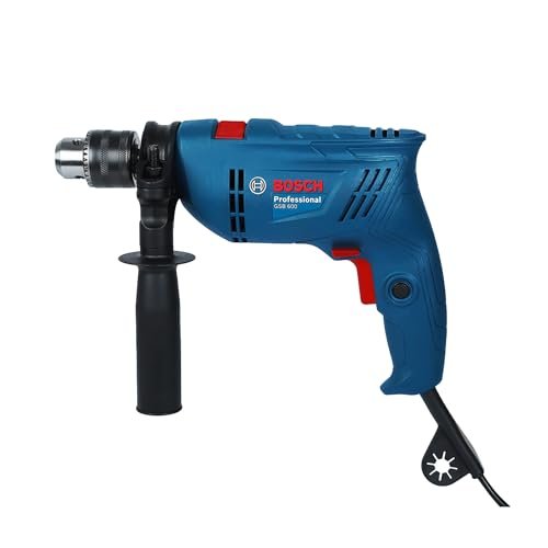 BOSCH GSB 600 Impact Drill Machine for Home & Wall | 600W Motor | 13mm Chuck | 3000 RPM | 48000 BPM | Variable Speed | Double Insulation | 1 Year Warranty