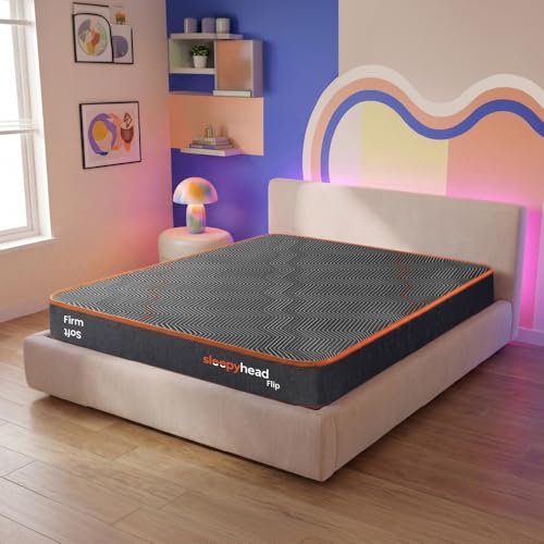 Sleepyhead Flip Designed by Duroflex – Premium Dual Sided High Density Foam Double Bed Mattress with Firm & Medium Soft Sides |7 Years Warranty |4 Inch Double Size Bed Mattress (72x48x4)